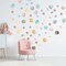 296 Pcs Polka Dots Wall Decal Boho Rainbow Kids - Fresh Color